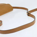 Christian Dior Shoulder Bag Leather Brown Gold Auth 148323-7