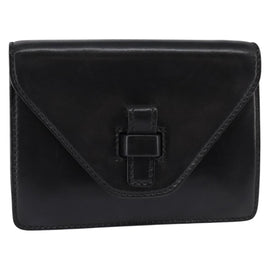 GUCCI Clutch Bag Leather Black Auth 148324