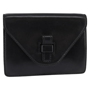 GUCCI Clutch Bag Leather Black Auth 148324