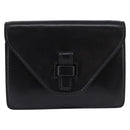 GUCCI Clutch Bag Leather Black Auth 148324-13