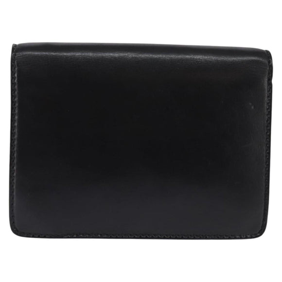 GUCCI Clutch Bag Leather Black Auth 148324
