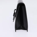 GUCCI Clutch Bag Leather Black Auth 148324-4