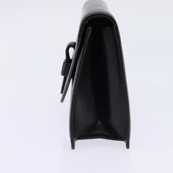 GUCCI Clutch Bag Leather Black Auth 148324