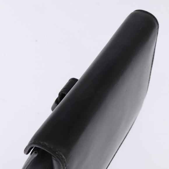 GUCCI Clutch Bag Leather Black Auth 148324