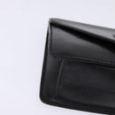 GUCCI Clutch Bag Leather Black Auth 148324-7