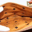 MCM Logogram Vicetos Boston Bag PVC 2way Brown Gold Auth 148327-21