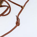 MCM Logogram Vicetos Boston Bag PVC 2way Brown Gold Auth 148327-9