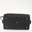 MCM Vicetos Logogram Hand Bag PVC 2way Black Gold Auth 148328-5
