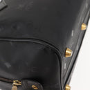 MCM Vicetos Logogram Hand Bag PVC 2way Black Gold Auth 148328-10