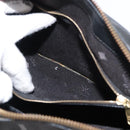 MCM Vicetos Logogram Hand Bag PVC 2way Black Gold Auth 148328-22