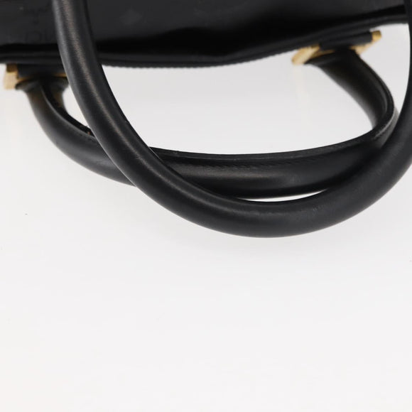 MCM Vicetos Logogram Hand Bag PVC 2way Black Gold Auth 148328