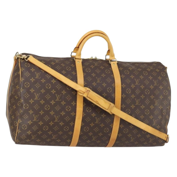 LOUIS VUITTON Monogram Keepall Bandouliere 60 Boston Bag M41412 LV Auth 148346