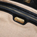 FENDI Shoulder Bag Nylon Black Gold Auth 148347-17