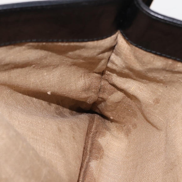 FENDI Shoulder Bag Nylon Black Gold Auth 148347