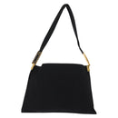 FENDI Shoulder Bag Nylon Black Gold Auth 148347-2