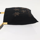 FENDI Shoulder Bag Nylon Black Gold Auth 148347-4