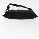 FENDI Shoulder Bag Nylon Black Gold Auth 148347-5