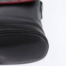 SAINT LAURENT Shoulder Bag Leather Black Gold Auth 148350-14