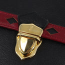 SAINT LAURENT Shoulder Bag Leather Black Gold Auth 148350-10