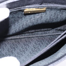 SAINT LAURENT Shoulder Bag Leather Black Gold Auth 148350-12