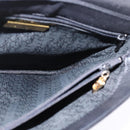 SAINT LAURENT Shoulder Bag Leather Black Gold Auth 148350-18