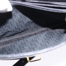 SAINT LAURENT Shoulder Bag Leather Black Gold Auth 148350-20