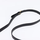 SAINT LAURENT Shoulder Bag Leather Black Gold Auth 148350-8