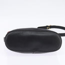 SAINT LAURENT Shoulder Bag Leather Black Gold Auth 148350-5
