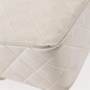 CHANEL Matelasse Chain Shoulder Bag Caviar Skin White Gold CC Auth 148356-16