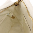 CHANEL Matelasse Chain Shoulder Bag Caviar Skin White Gold CC Auth 148356-19