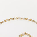 CHANEL Matelasse Chain Shoulder Bag Caviar Skin White Gold CC Auth 148356-14