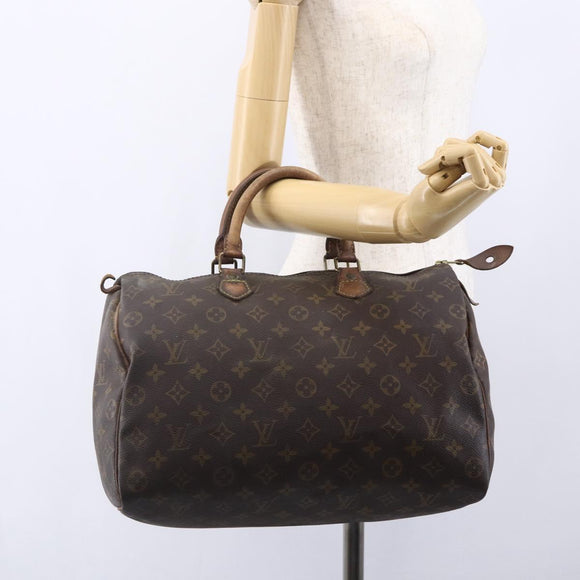 LOUIS VUITTON Monogram Speedy 35 Hand Bag M41524 LV Auth 148366
