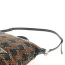 PRADA Hand Bag Nylon 2way Brown Silver Auth 148372-16