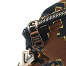 PRADA Hand Bag Nylon 2way Brown Silver Auth 148372-10