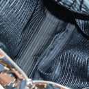 PRADA Hand Bag Nylon 2way Brown Silver Auth 148372-11