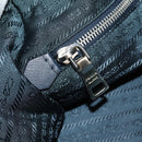 PRADA Hand Bag Nylon 2way Brown Silver Auth 148372-25
