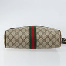 GUCCI GG Supreme Web Sherry Line Shoulder Bag PVC Beige Gold 010 378 Auth 148373-6