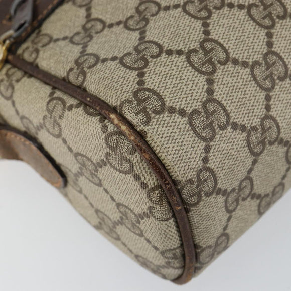 GUCCI GG Supreme Web Sherry Line Shoulder Bag PVC Beige Gold 010 378 Auth 148373