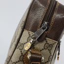 GUCCI GG Supreme Web Sherry Line Shoulder Bag PVC Beige Gold 010 378 Auth 148373-10