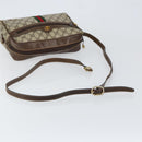 GUCCI GG Supreme Web Sherry Line Shoulder Bag PVC Beige Gold 010 378 Auth 148373-8