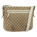 GUCCI GG Canvas Shoulder Bag Beige Gold Auth 148374-1