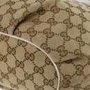 GUCCI GG Canvas Shoulder Bag Beige Gold Auth 148374-12