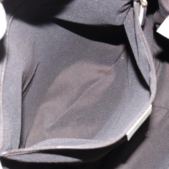 GUCCI GG Canvas Shoulder Bag Beige Gold Auth 148374