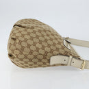 GUCCI GG Canvas Shoulder Bag Beige Gold Auth 148374-4