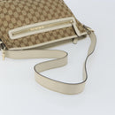 GUCCI GG Canvas Shoulder Bag Beige Gold Auth 148374-7