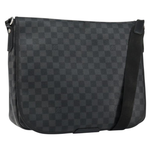 LOUIS VUITTON Damier Graphite Daniel MM Shoulder Bag N58029 LV Auth 148377