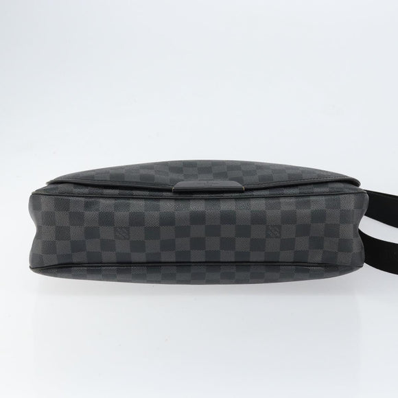 LOUIS VUITTON Damier Graphite Daniel MM Shoulder Bag N58029 LV Auth 148377