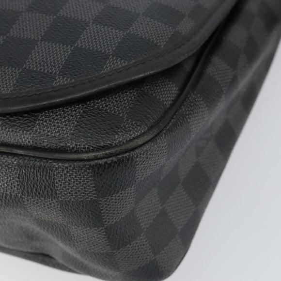 LOUIS VUITTON Damier Graphite Daniel MM Shoulder Bag N58029 LV Auth 148377
