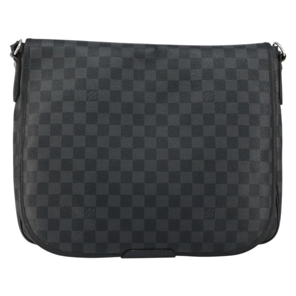 LOUIS VUITTON Damier Graphite Daniel MM Shoulder Bag N58029 LV Auth 148377