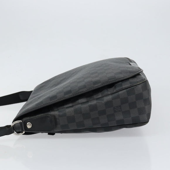 LOUIS VUITTON Damier Graphite Daniel MM Shoulder Bag N58029 LV Auth 148377